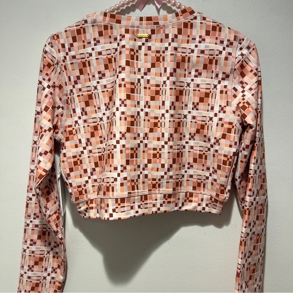 L Space Aim High Pink Peach Long Sleeve Crop Top Size XL NWT - Picture 7 of 9